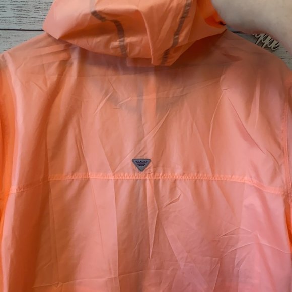 Columbia Women's Sherbet Neon Orange Lightweight Anorak Zip Jacket - Picture 7 of 7